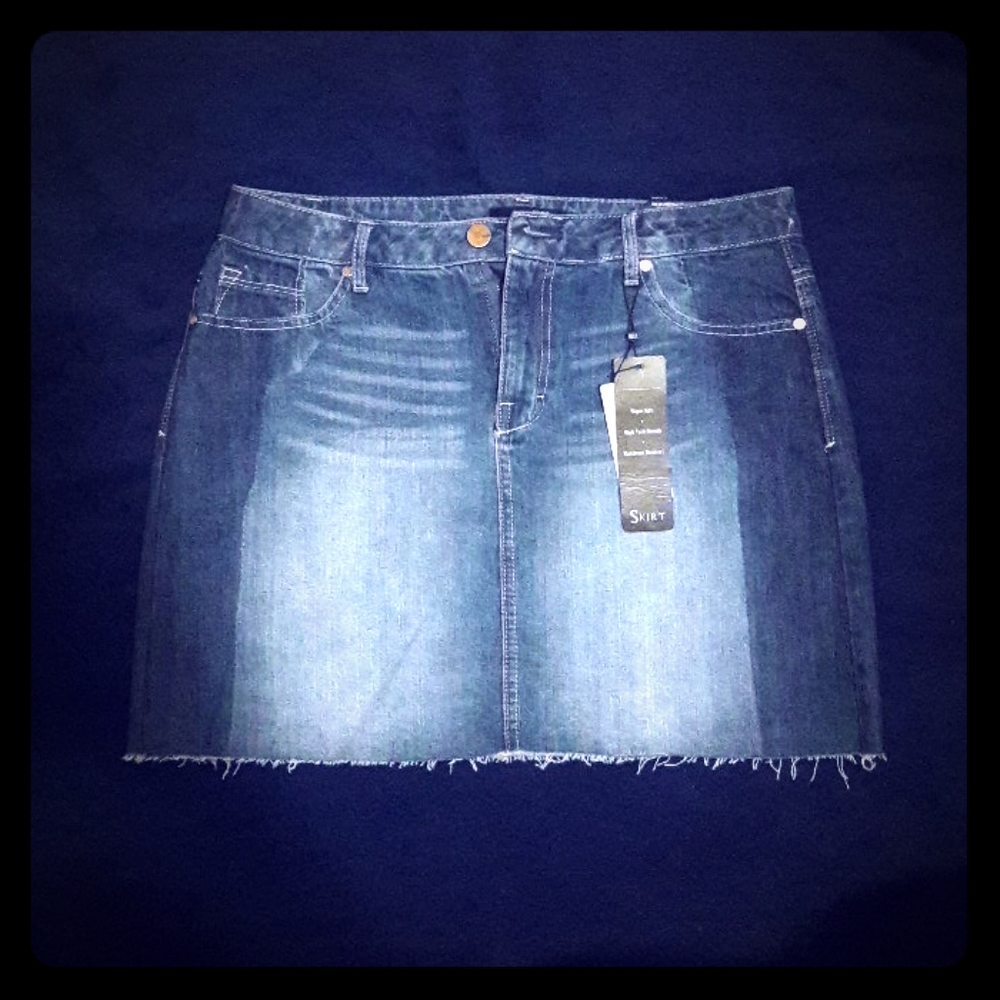 Denim mini skirt